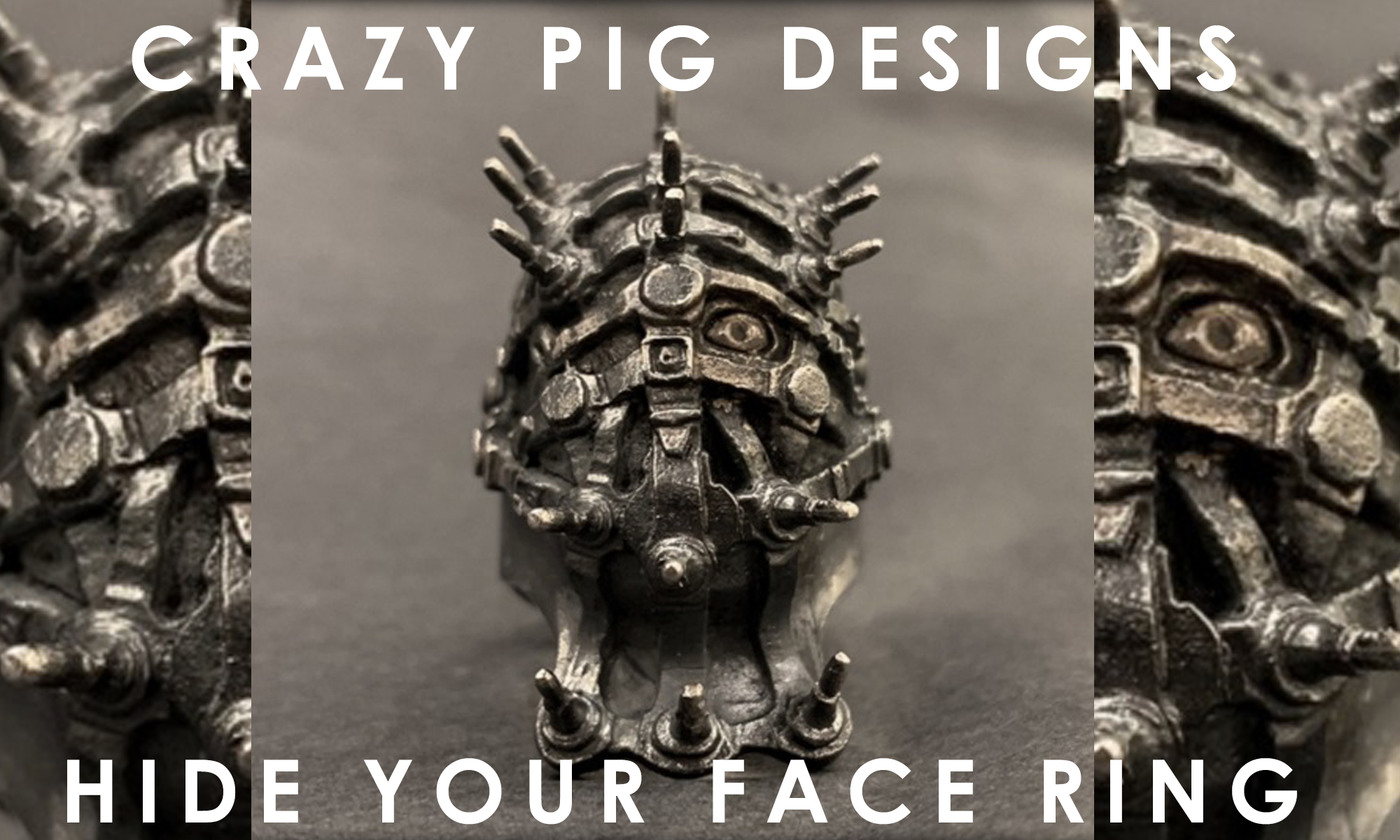 世界限定99個の超プレミアムリング！　CRAZY PIG DESIGNS -HIDE YOUR FACE RING-